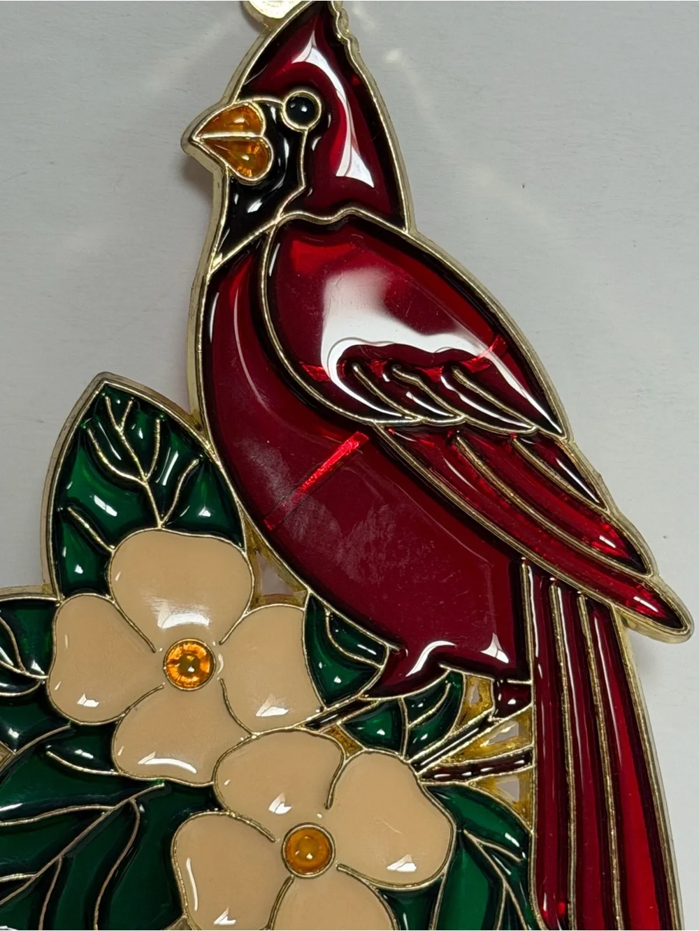 Red Cardinal Decorative Bird Perch Night Light